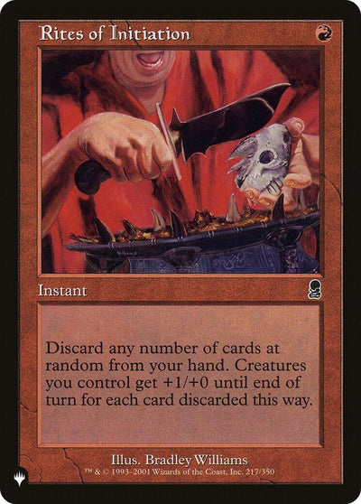 Rites of Initiation (217/350) (LIST)