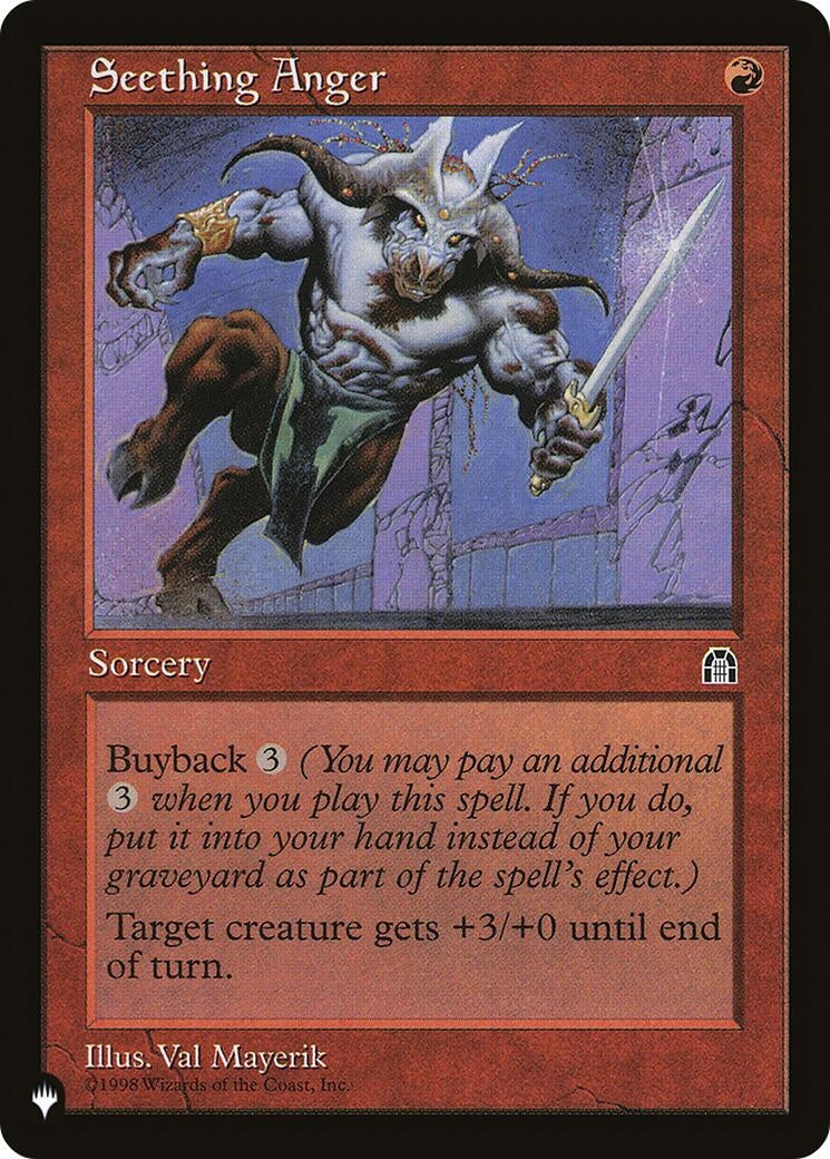 Seething Anger (LIST)