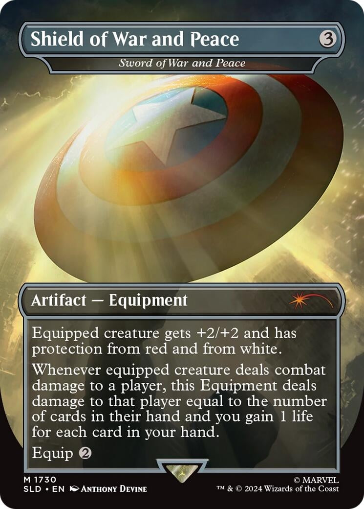 Image for Shield of War and Peace - Sword of War and Peace (Rainbow Foil) (1730) (SLD) - Magic: The Gathering