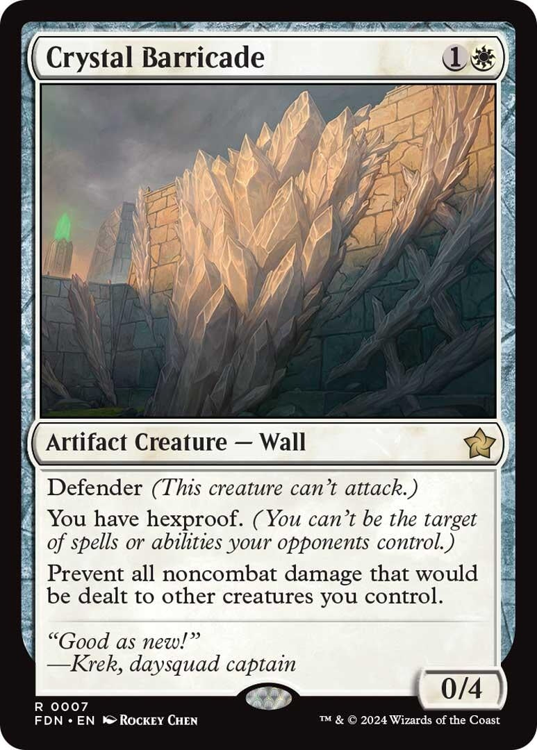 Image for Crystal Barricade (7) (FDN) - Magic: The Gathering