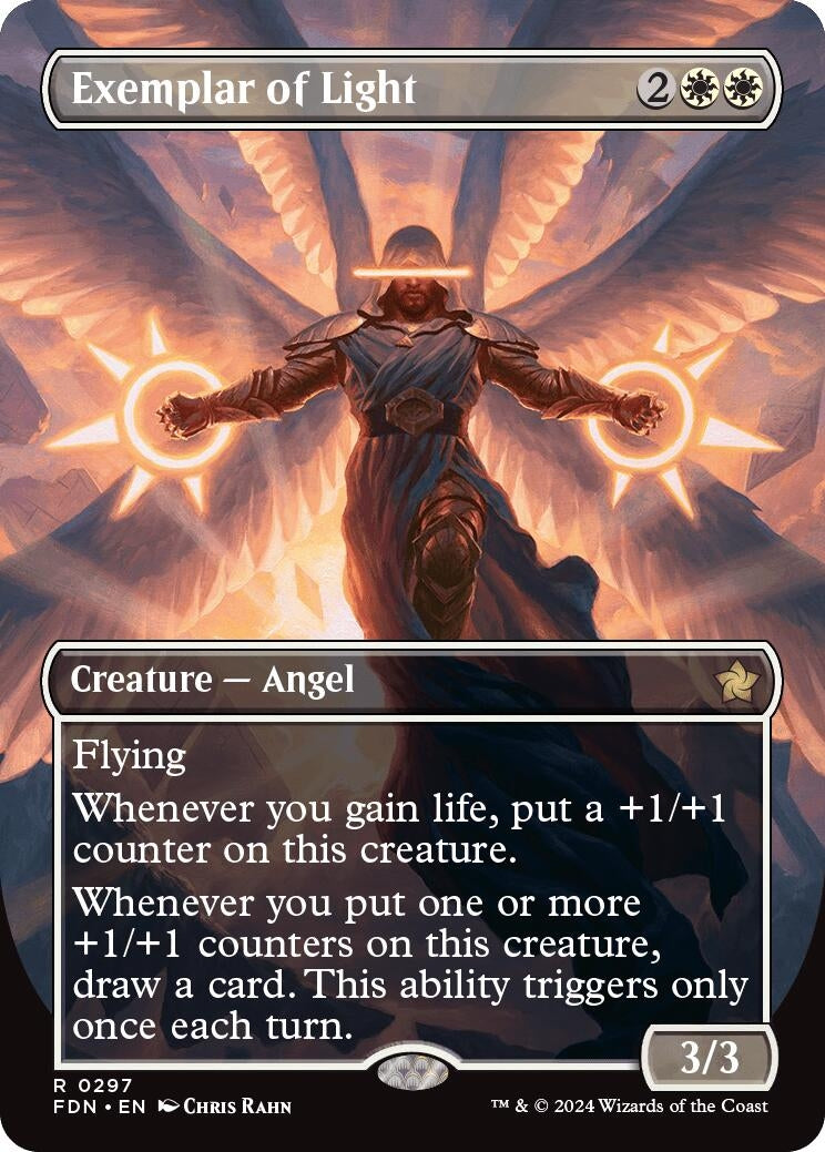 Image for Exemplar of Light (Borderless) (297) (FDN) - Magic: The Gathering
