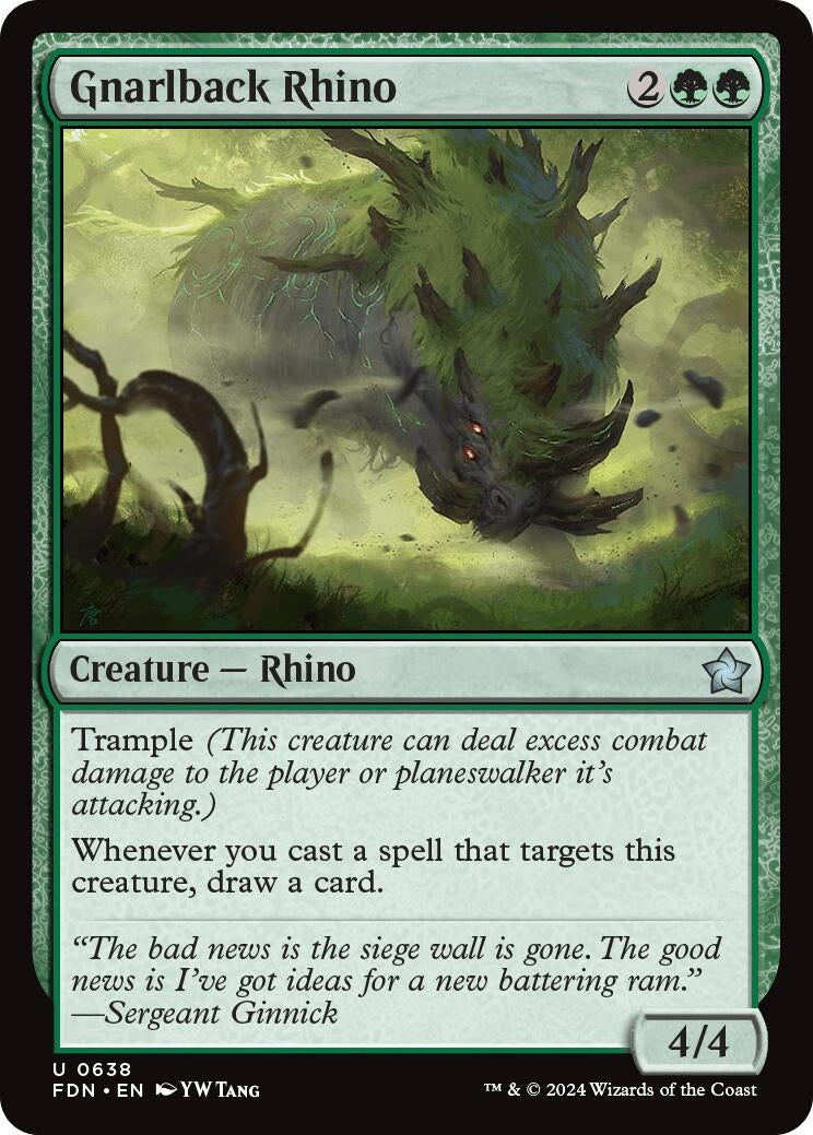 Image for Gnarlback Rhino (638) (FDN) - Magic: The Gathering