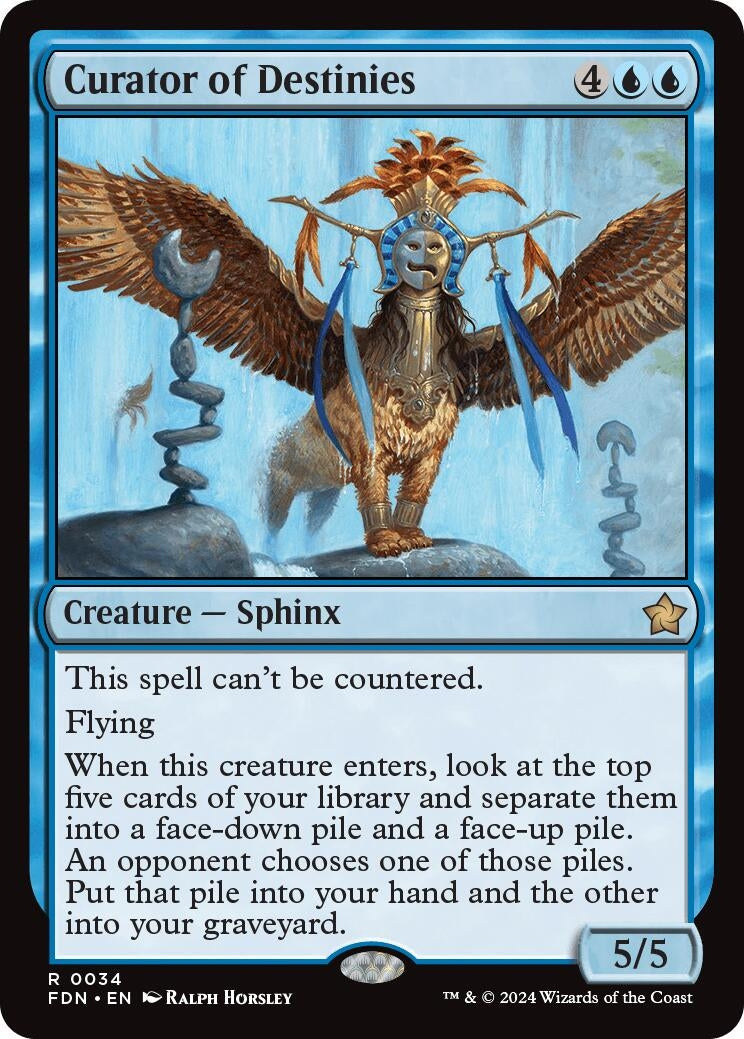 Image for Curator of Destinies (34) (FDN) - Magic: The Gathering