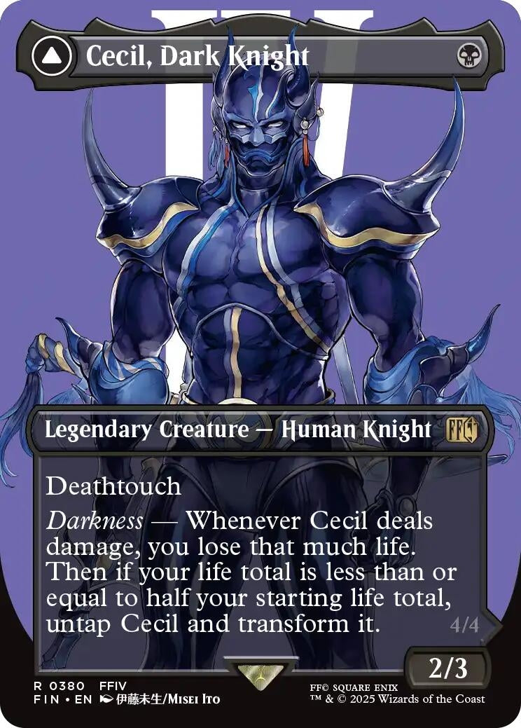Image for Cecil, Dark Knight (Borderless) (380) (FIN) - Magic: The Gathering