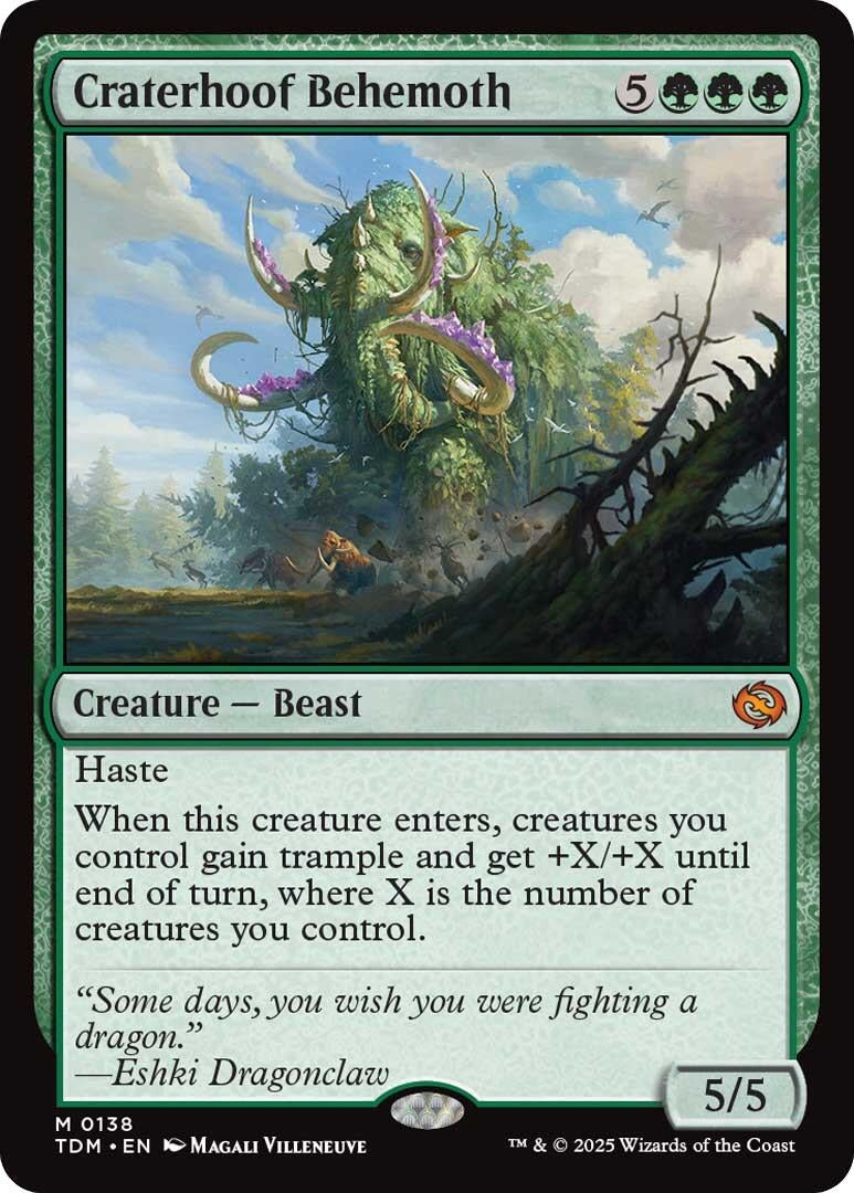 Image for Craterhoof Behemoth (138) (TDM) - Magic: The Gathering