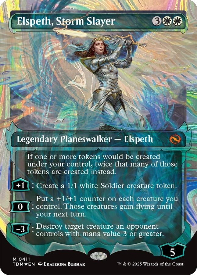 Image for Elspeth, Storm Slayer (Showcase) (Halo Foil) (411) (TDM) - Magic: The Gathering
