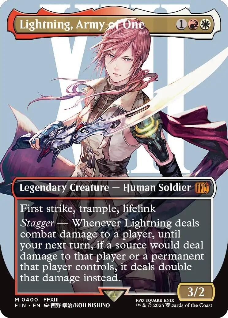 Image for Lightning, Army of One (0400) (Borderless) (400) (FIN) - Magic: The Gathering