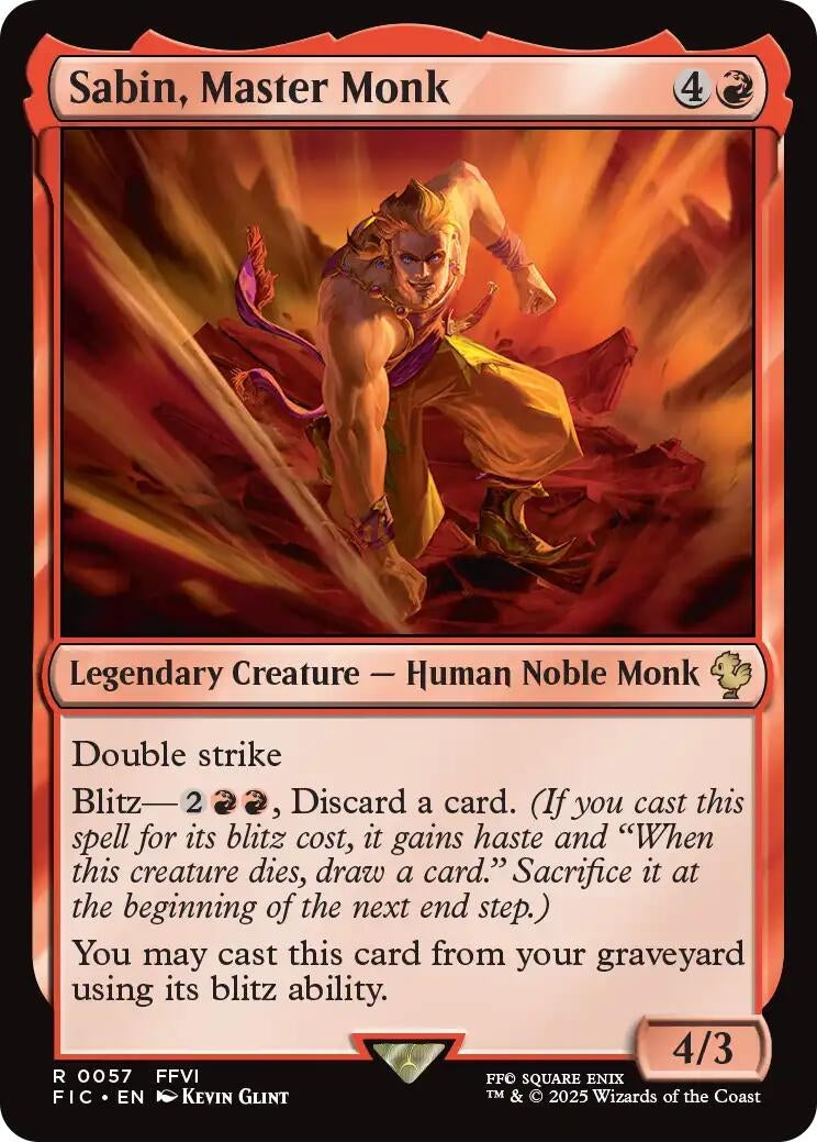 Image for Sabin, Master Monk (57) (FIC) - Magic: The Gathering