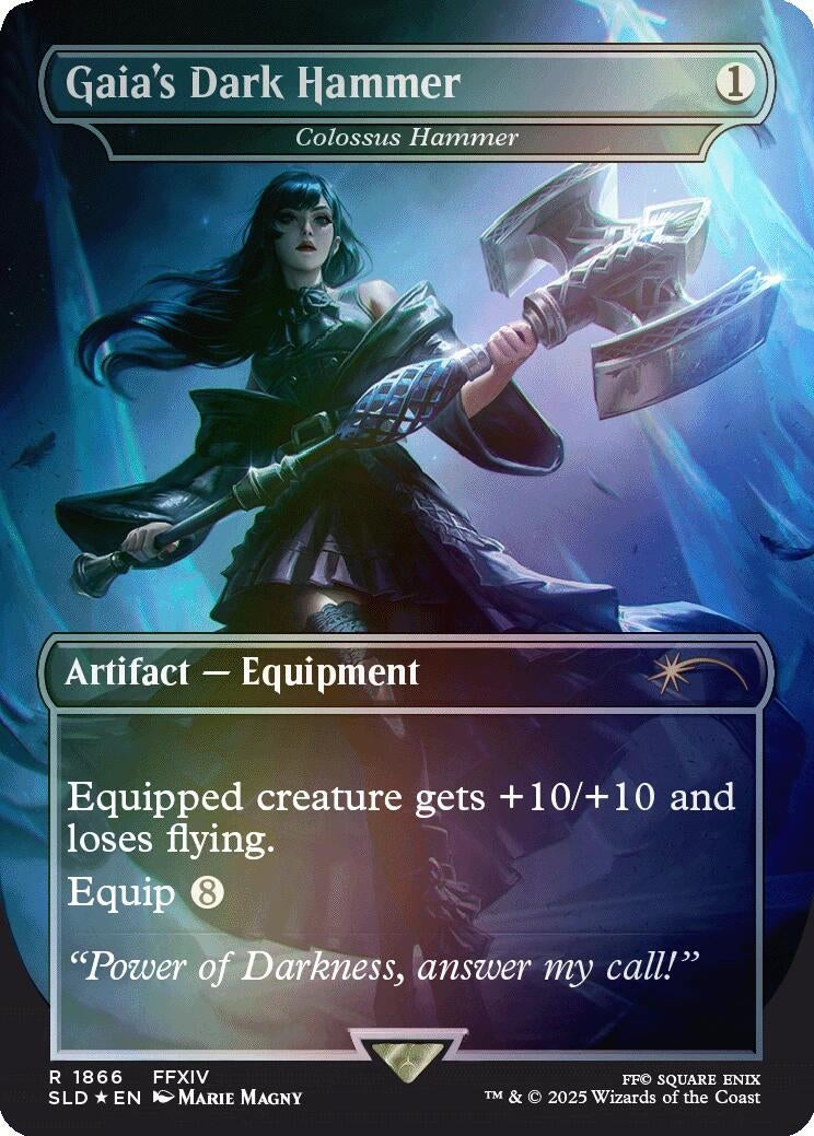Image for Gaia's Dark Hammer - Colossus Hammer (Rainbow Foil) (1866) (SLD) - Magic: The Gathering
