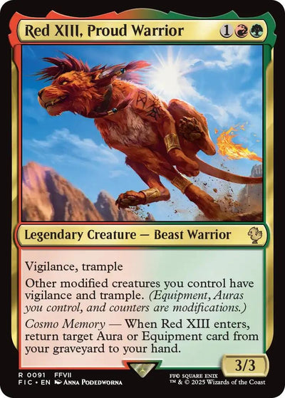 Red XIII, Proud Warrior (Surge Foil) (91) (FIC)