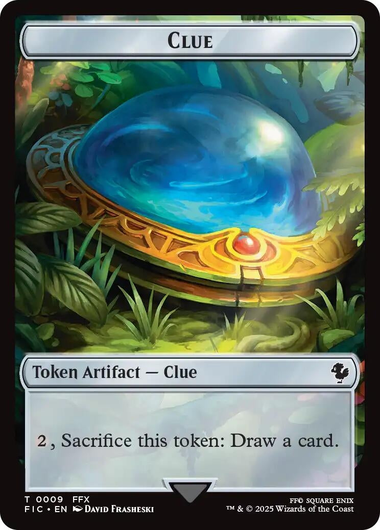 Image for Clue // Treasure Double-Sided Token (Surge Foil) (9 // 36) (FIC) - Magic: The Gathering