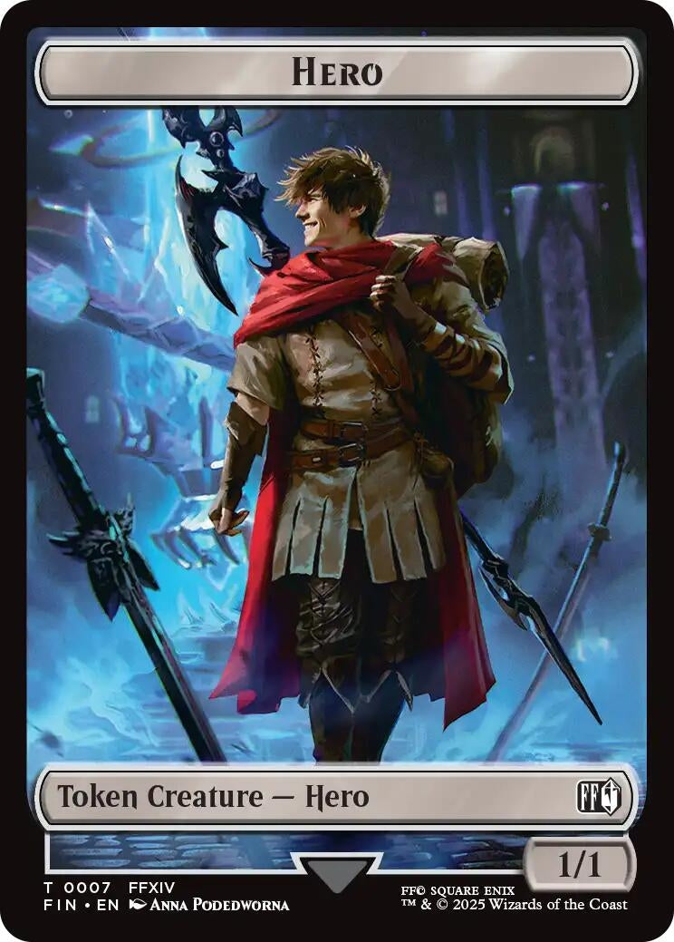 Image for Hero (0007) // Wizard (0015) Double-Sided Token (7 // 15) (FIN) - Magic: The Gathering