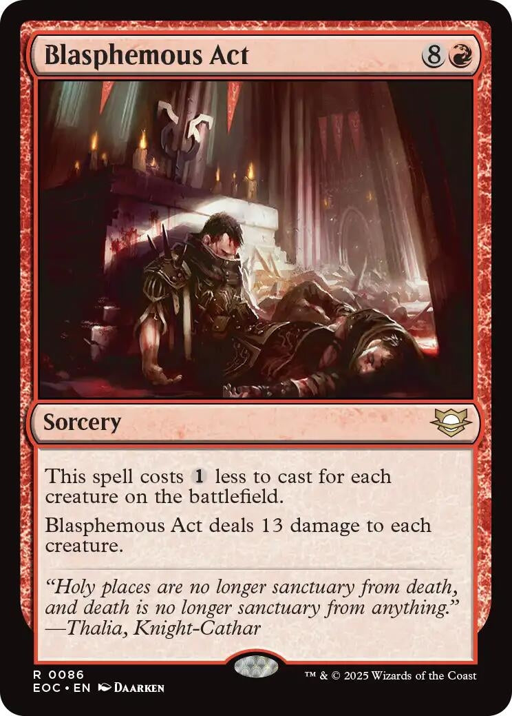 Image for Blasphemous Act (86) (EOC) - Magic: The Gathering