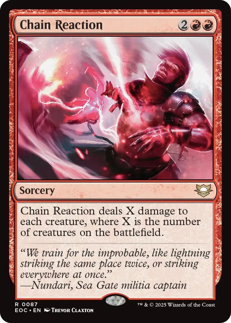 Image for Chain Reaction (87) (EOC) - Magic: The Gathering