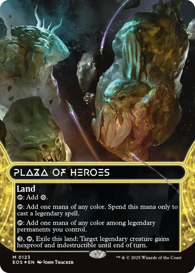 Plaza of Heroes (0123) (Borderless) (Galaxy Foil) (123) (EOS)