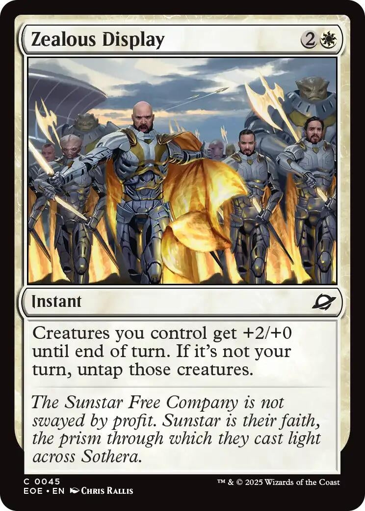 Image for Zealous Display (45) (EOE) - Magic: The Gathering