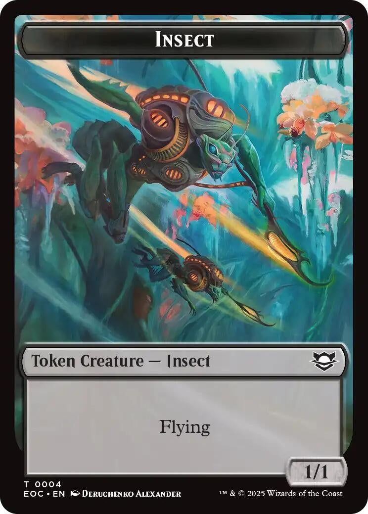 Image for Insect // Golem (0013) Double-Sided Token (4 // 13) (EOC) - Magic: The Gathering