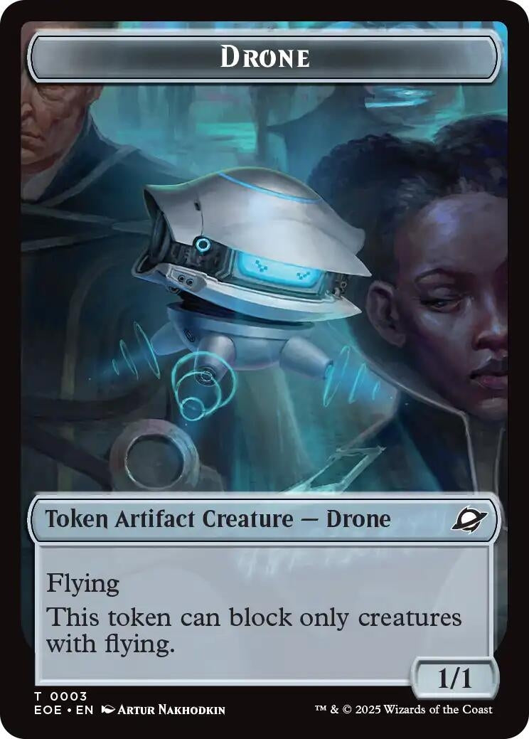 Image for Drone // Lander (0005) Doubled-Sided Token (3 // 5) (EOE) - Magic: The Gathering