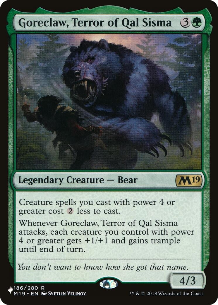 Goreclaw, Terror of Qal Sisma (186) (LIST)