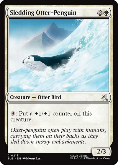 Sledding Otter-Penguin (0218) (218) (TLE)