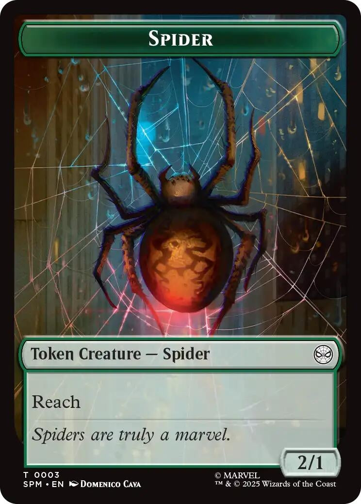 Image for Spider // Food Double-Sided Token (3 // 5) (SPM) - Magic: The Gathering