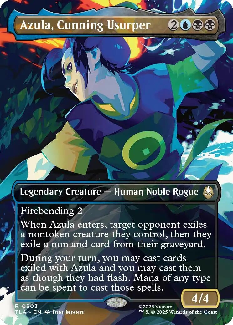 Image for Azula, Cunning Usurper (Borderless) (303) (TLA) - Magic: The Gathering