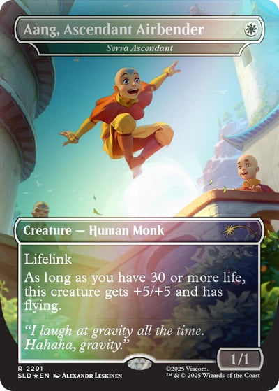 Aang, Ascendant Airbender - Serra Ascendant (Rainbow Foil) (2291) (SLD)
