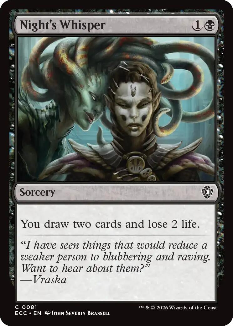 Image for Night's Whisper (81) (ECC) - Magic: The Gathering
