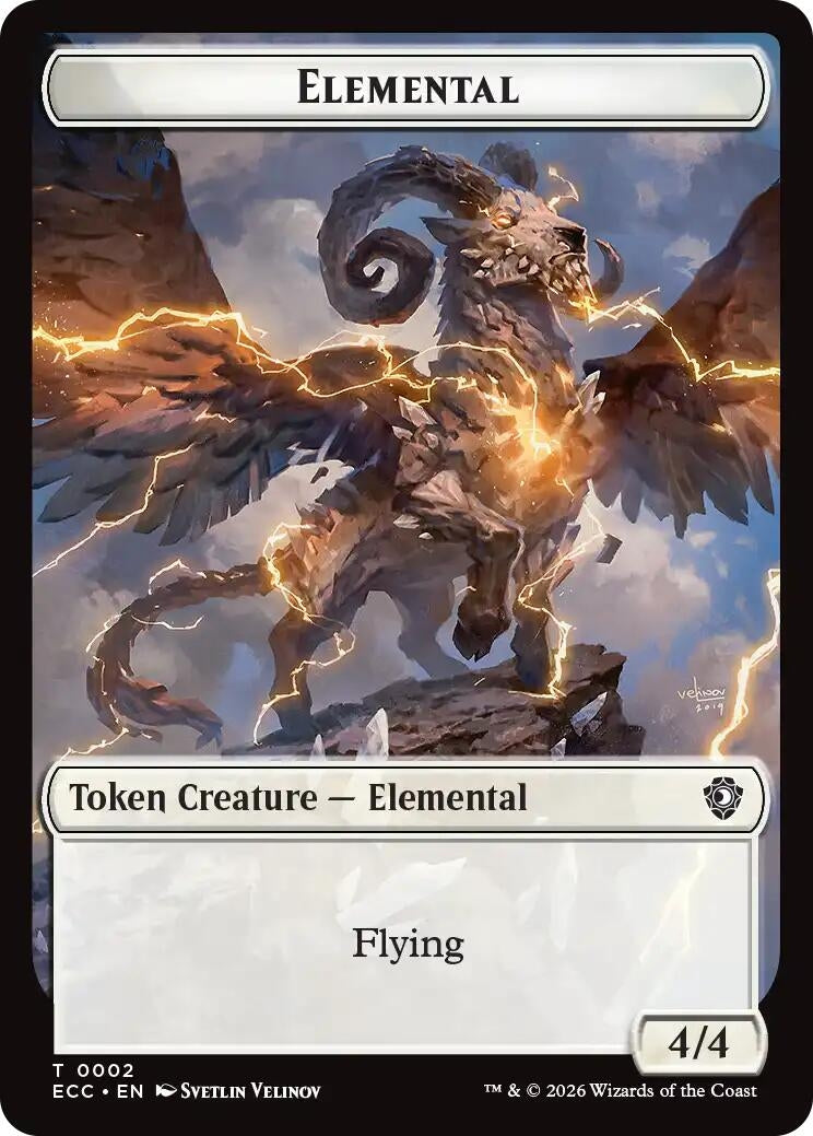 Image for Elemental (0002) // Plant Double-Sided Token (2 // 5) (ECC) - Magic: The Gathering