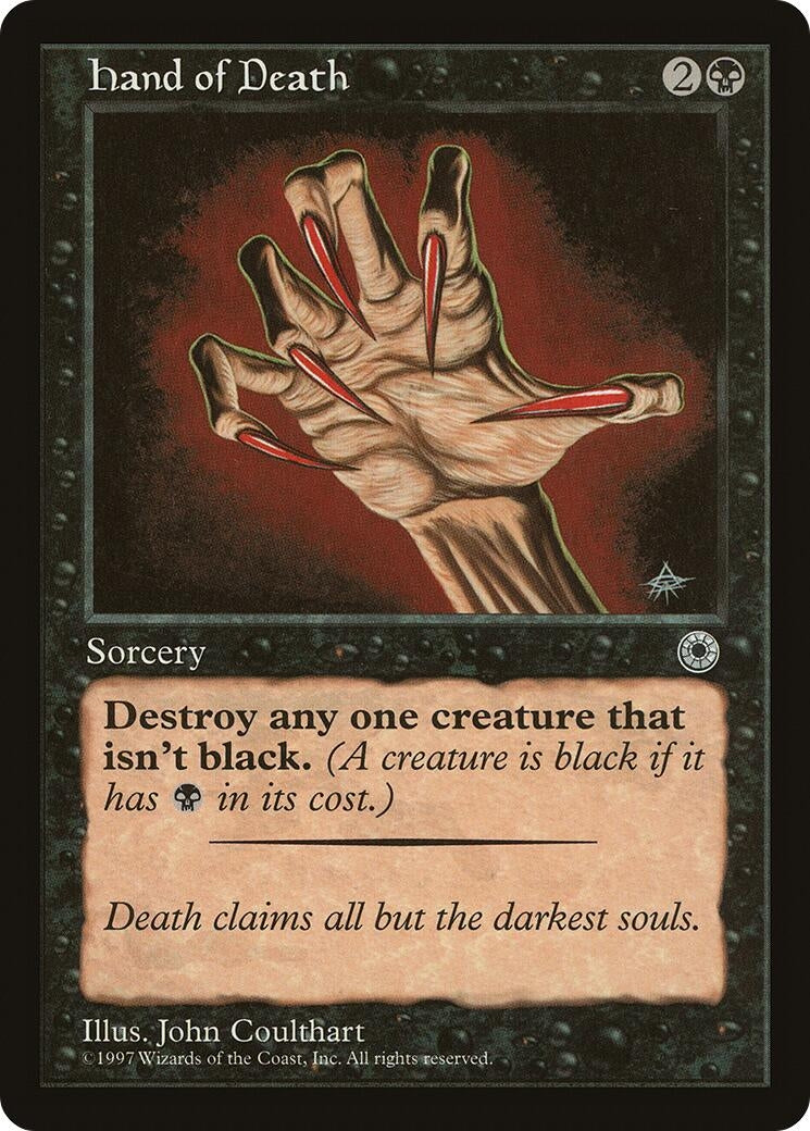 Image for Hand of Death (Reminder Text) (POR) - Magic: The Gathering