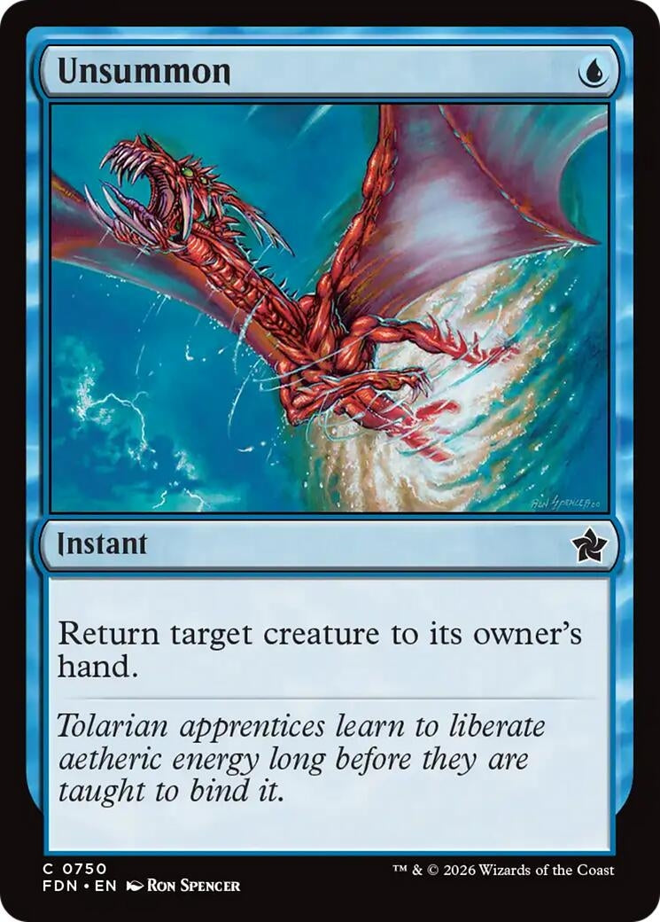 Image for Unsummon (0750) (750) (FDN) - Magic: The Gathering