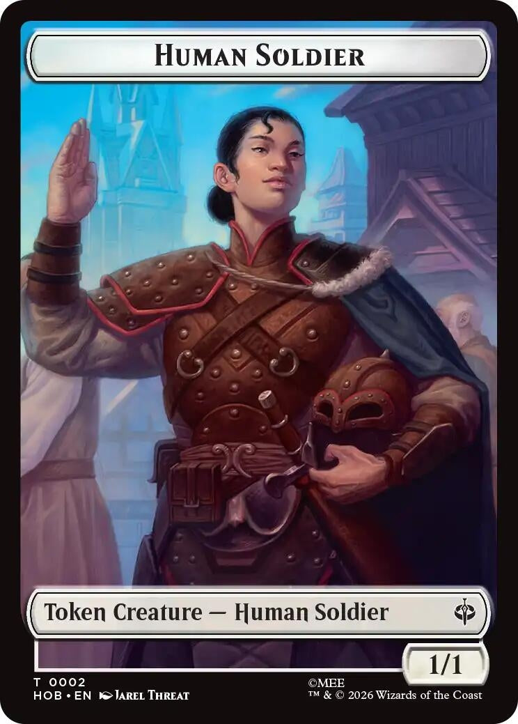 Image for Human Soldier // On An Adventure Double-Sided Token (2 // 15) (HOB) - Magic: The Gathering