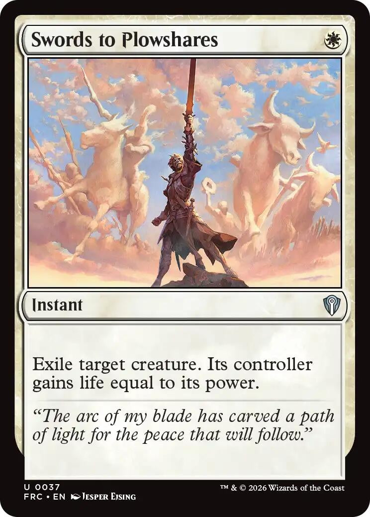 Image for Swords to Plowshares (37) (FRC) - Magic: The Gathering