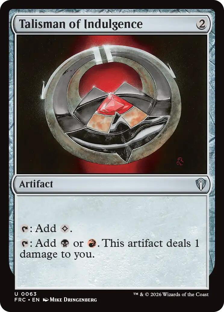 Image for Talisman of Indulgence (63) (FRC) - Magic: The Gathering