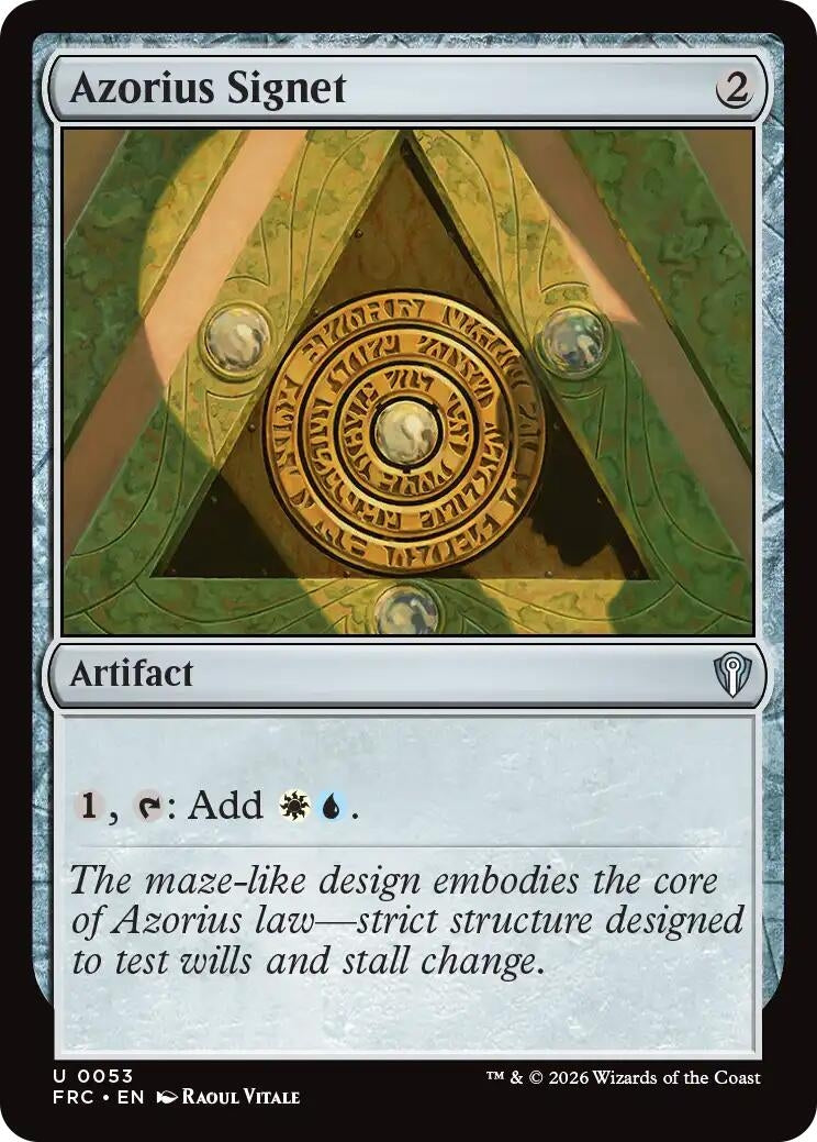 Image for Azorius Signet (53) (FRC) - Magic: The Gathering
