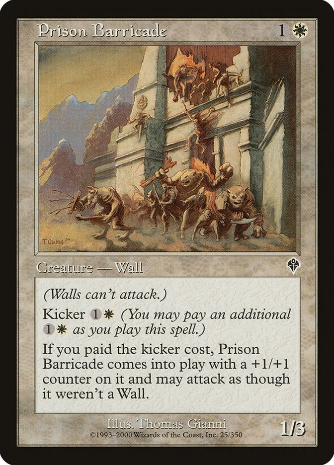 Image for Prison Barricade (25) (INV) - Magic: The Gathering