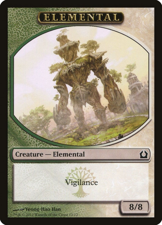 Elemental Token (Green/White) (12) (RTR)
