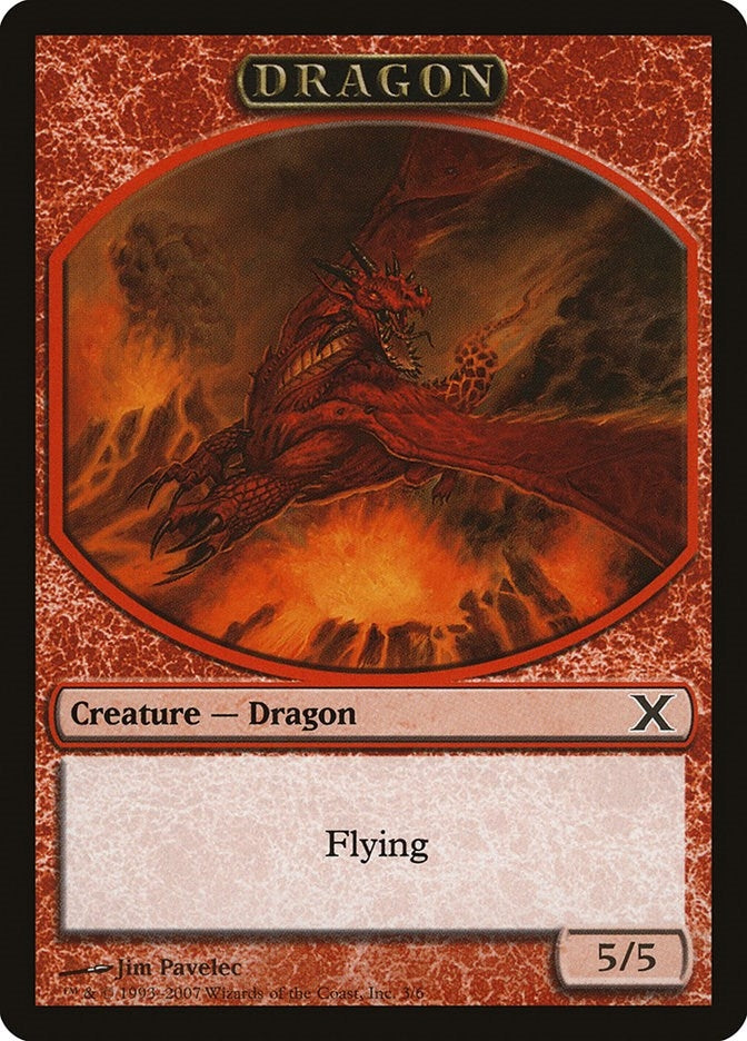 Image for Dragon Token (3) (10E) - Magic: The Gathering