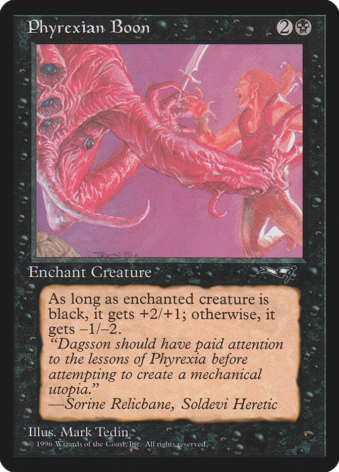 Image for Phyrexian Boon (Man Held Aloft) (23) (ALL) - Magic: The Gathering