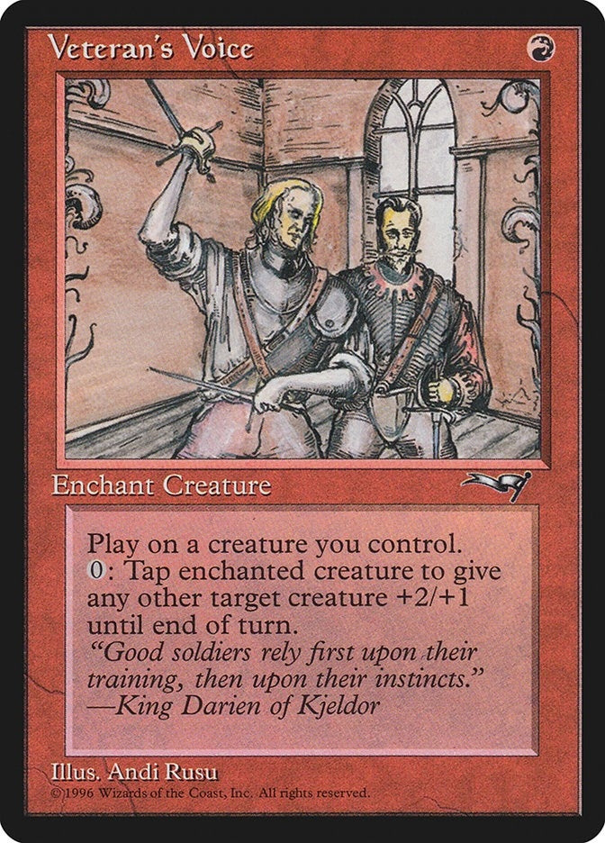 Image for Veteran's Voice (Side-by-side) (124) (ALL) - Magic: The Gathering